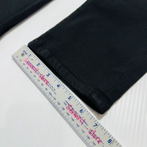 Current/Elliott The Soulmate Jeans Women's 26 Black Denim Slim Fit Straight NWT - Picture 9 of 15
